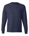 Hanes 5186 Beefy-T Long Sleeve T-Shirt - Navy - front