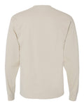 Hanes 5186 Beefy-T Long Sleeve T-Shirt - Sand - back