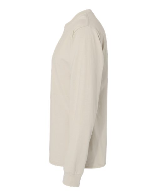 Hanes 5186 Beefy-T Long Sleeve T-Shirt - Sand - side