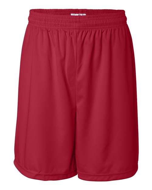 Badger 4107 Men's B-Core 7" Shorts - Red - front