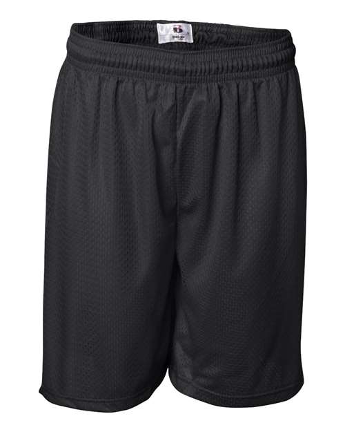 Badger 7207 Men's Pro Mesh 7" Shorts - Black - front