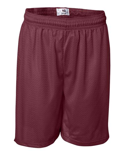 Badger 7207 Men's Pro Mesh 7" Shorts - Cardinal - front