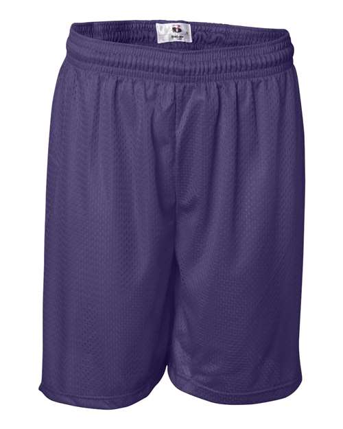 Badger 7207 Men's Pro Mesh 7" Shorts - Purple - front