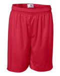 Badger 7207 Men's Pro Mesh 7" Shorts - Red - front