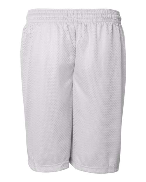 Badger 7207 Men's Pro Mesh 7" Shorts - White - back
