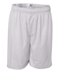 Badger 7207 Men's Pro Mesh 7" Shorts - White - front