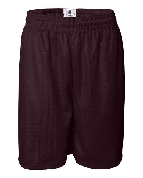Badger 7209 Men's Pro Mesh 9" Shorts - Maroon - front