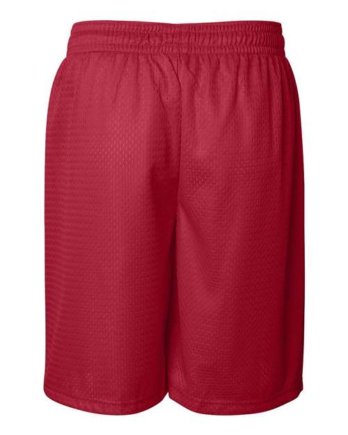 Badger 7209 Men's Pro Mesh 9" Shorts - Red - back