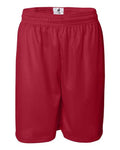 Badger 7209 Men's Pro Mesh 9" Shorts - Red - front