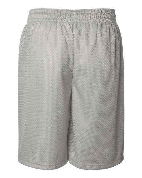 Badger 7209 Men's Pro Mesh 9" Shorts - Silver - back