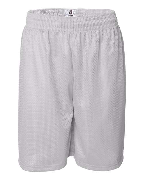 Badger 7209 Men's Pro Mesh 9" Shorts - White - front
