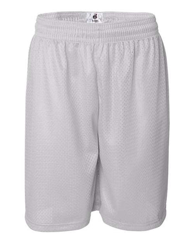 Badger 7209 Men's Pro Mesh 9" Shorts - White - front