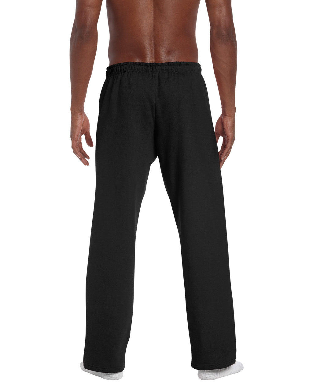 Gildan 18400 Unisex Heavy Blend Open-Bottom Sweatpants - Black - model back