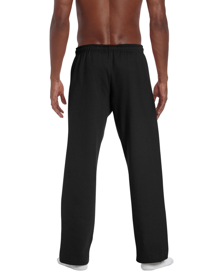 Gildan 18400 Unisex Heavy Blend Open-Bottom Sweatpants - Black - model back