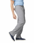 Gildan 18400 Unisex Heavy Blend Open-Bottom Sweatpants - Sport Grey - model front