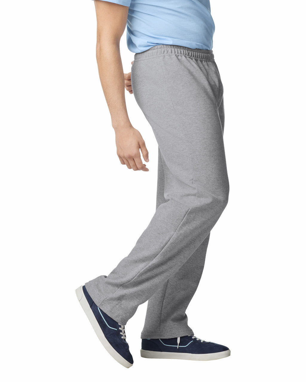 Gildan 18400 Unisex Heavy Blend Open-Bottom Sweatpants - Sport Grey - model front