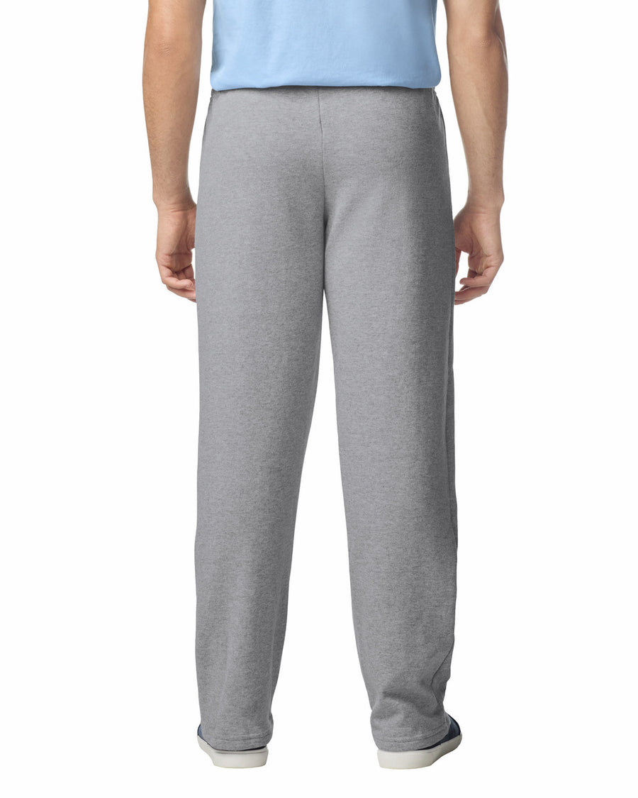 Gildan 18400 Unisex Heavy Blend Open-Bottom Sweatpants - Sport Grey - model back