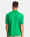 Hanes 054X Men's EcoSmart Jersey Polo - Kelly - model back