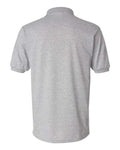 Hanes 054X Men's EcoSmart Jersey Polo - Light Steel - back