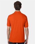 Hanes 054X Men's EcoSmart Jersey Polo - Orange - model back