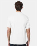 Hanes 054X Men's EcoSmart Jersey Polo - White - model back