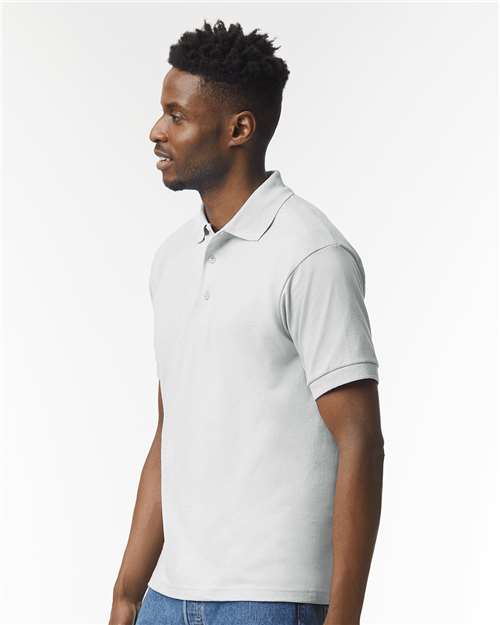 Gildan 8800 DryBlend Jersey Knit Sport Shirt - Ash - model side