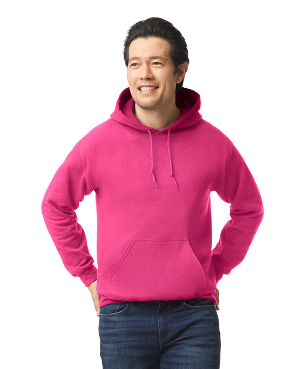 Gildan G185 Heavy Blend Hooded Sweatshirt - Heliconia - model front