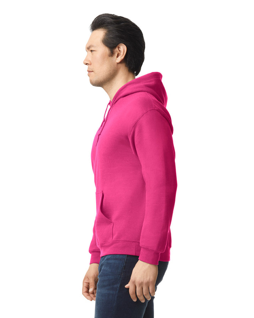 Gildan G185 Heavy Blend Hooded Sweatshirt - Heliconia - model side