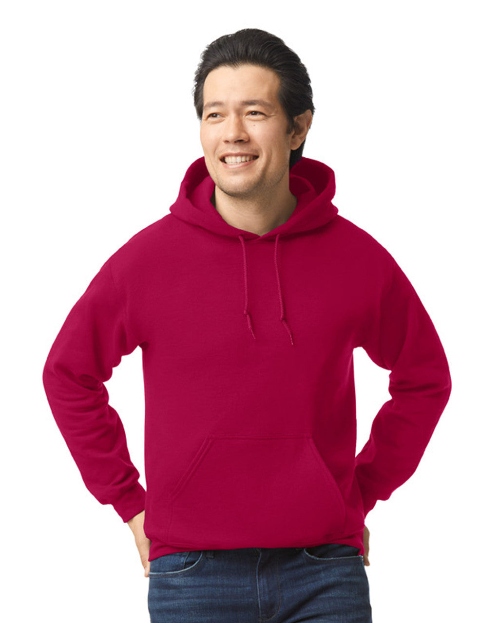 Gildan G185 Heavy Blend Hooded Sweatshirt - Cardinal Red - model front