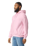 Gildan G185 Heavy Blend Hooded Sweatshirt - Light Pink - model side