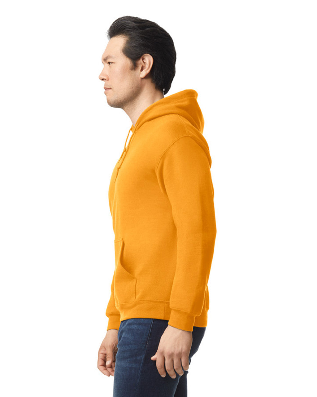 Gildan G185 Heavy Blend Hooded Sweatshirt - Gold - model side