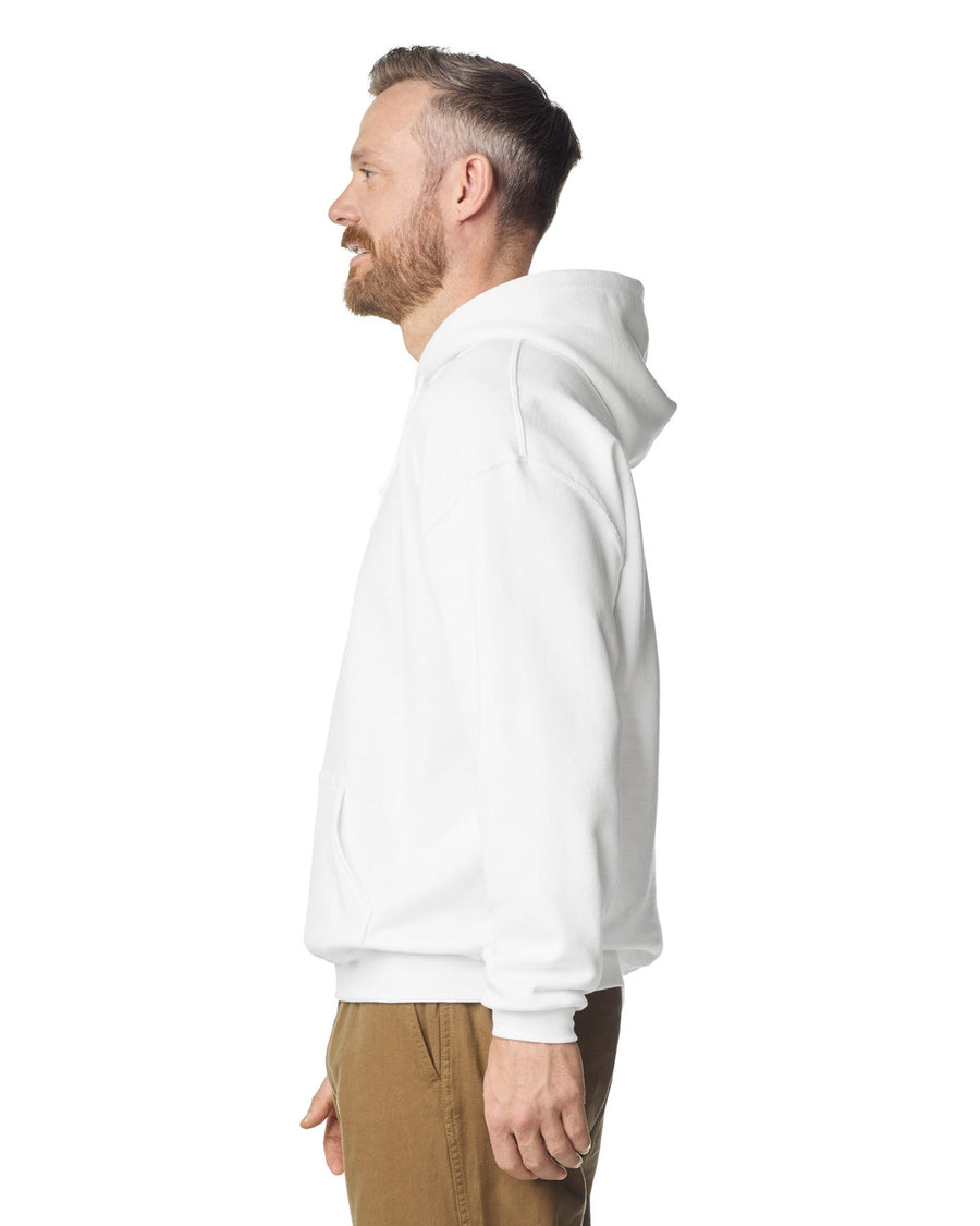 Gildan G185 Heavy Blend Hooded Sweatshirt - White - model side
