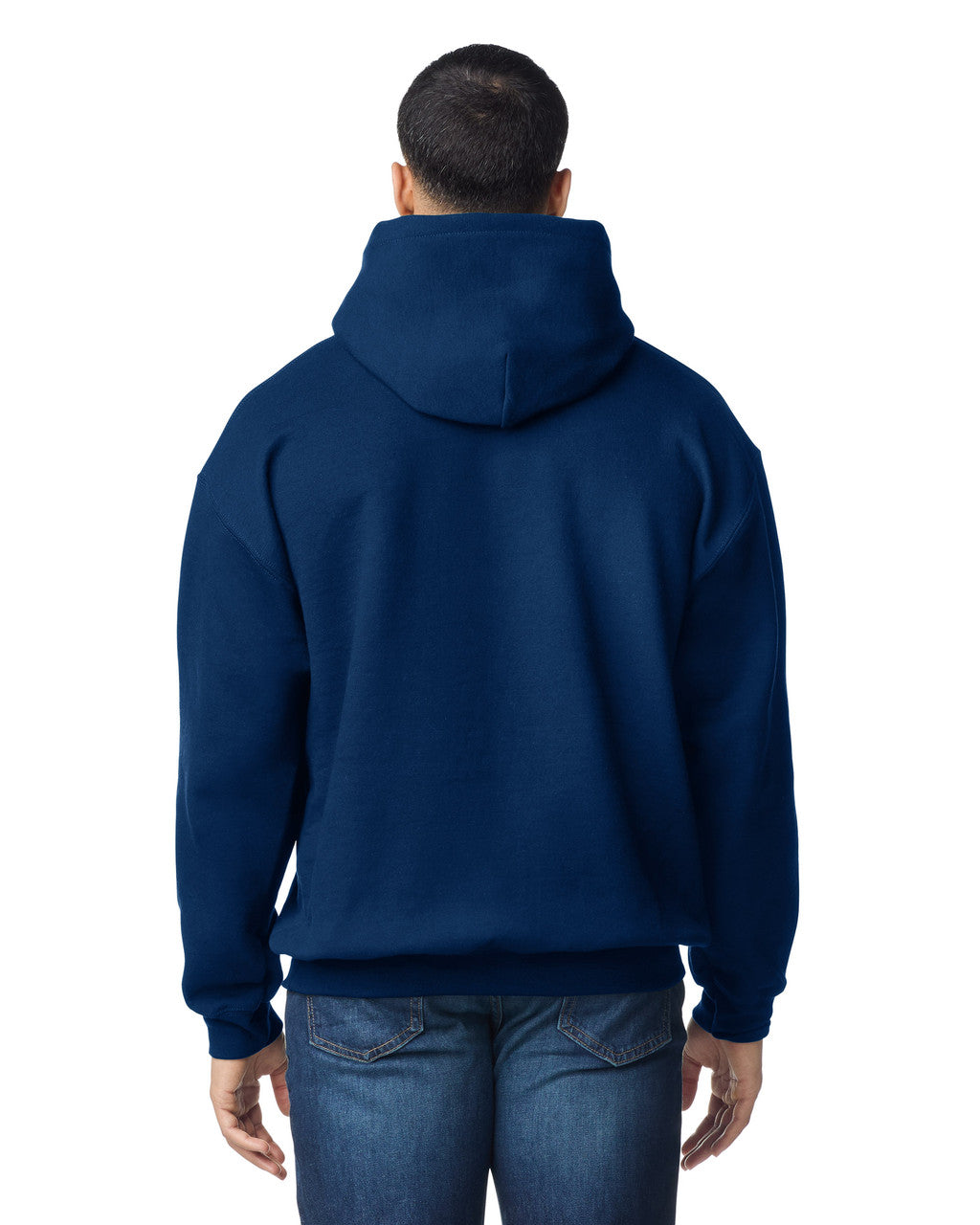 Gildan G185 Heavy Blend Hooded Sweatshirt - Navy - model back