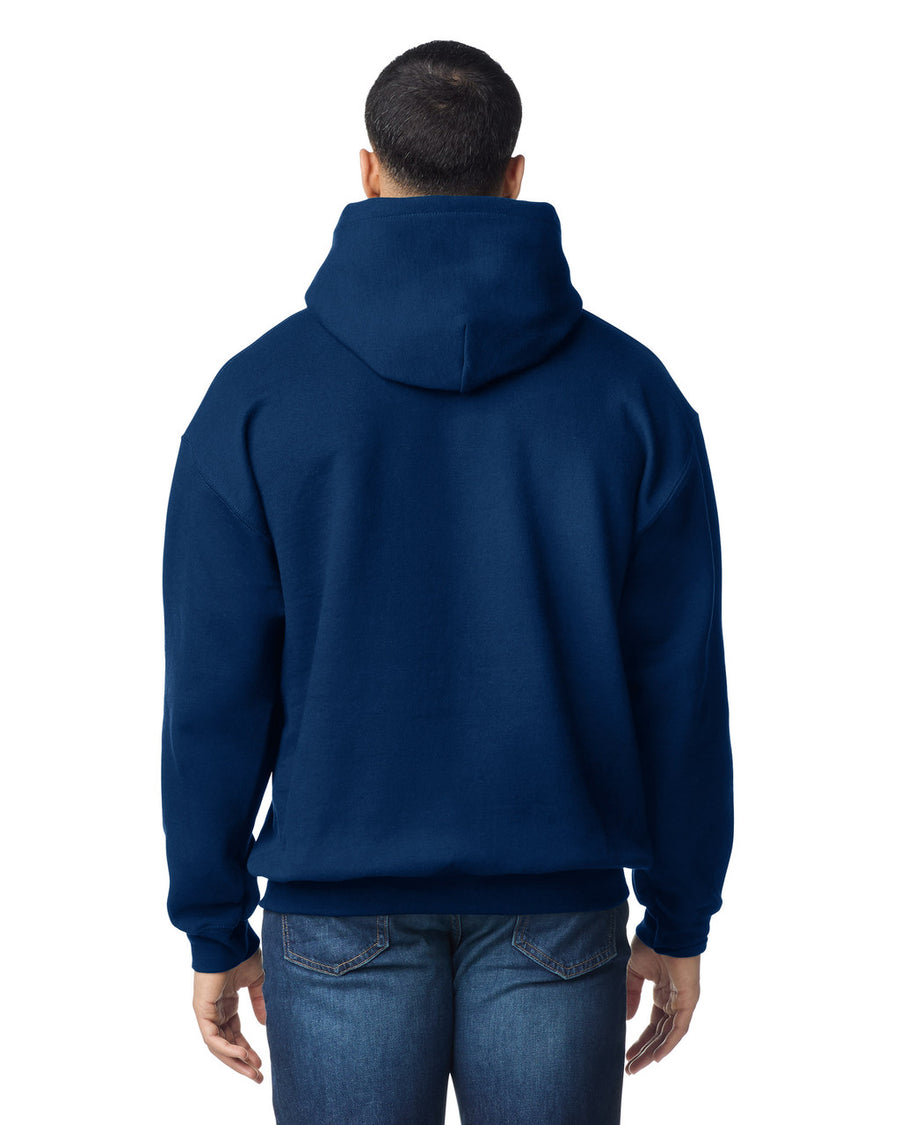 Gildan G185 Heavy Blend Hooded Sweatshirt - Navy - model back