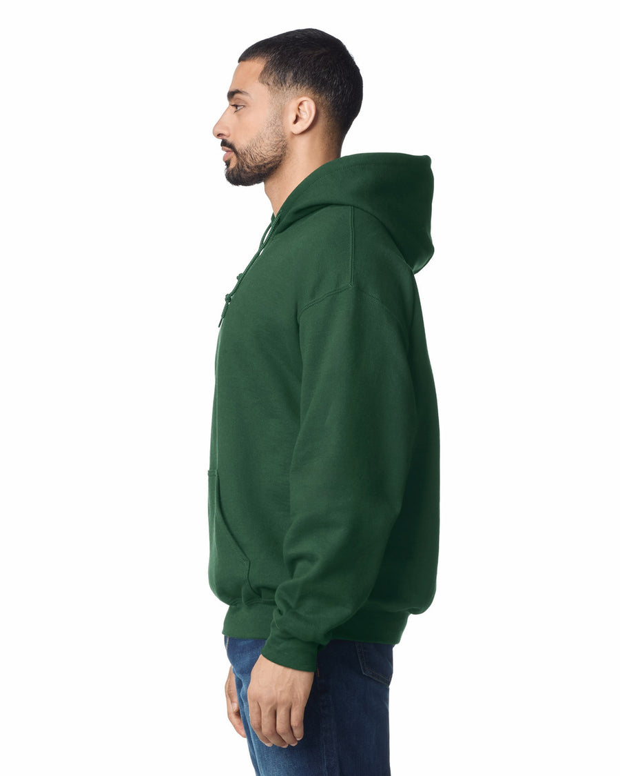Gildan G185 Heavy Blend Hooded Sweatshirt - Forest - model side