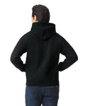 Gildan G185 Heavy Blend Hooded Sweatshirt - Black - model back