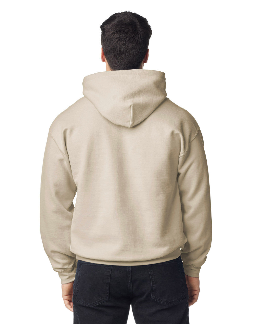 Gildan G185 Heavy Blend Hooded Sweatshirt - Sand - model back