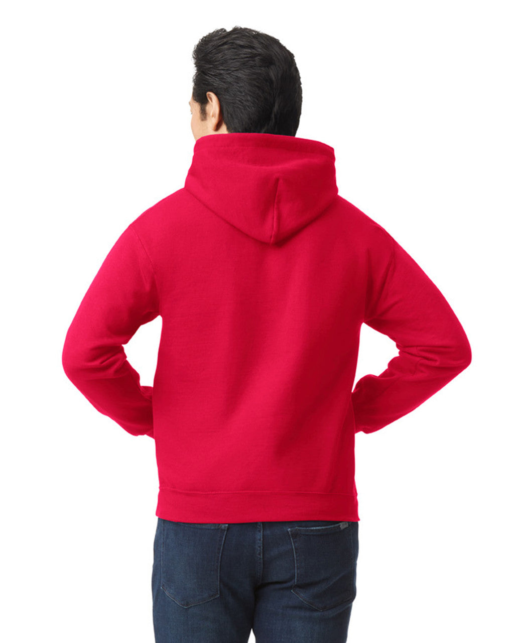 Gildan G185 Heavy Blend Hooded Sweatshirt - Red - model back