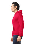 Gildan G185 Heavy Blend Hooded Sweatshirt - Red - model side