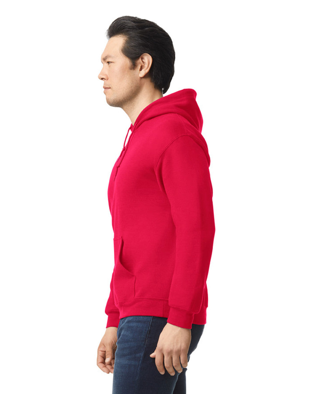 Gildan G185 Heavy Blend Hooded Sweatshirt - Red - model side