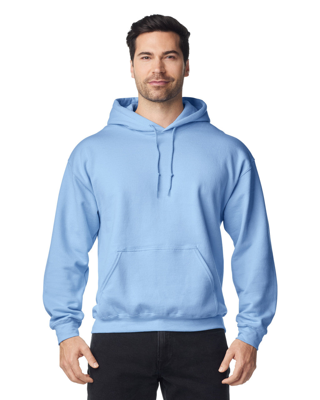 Gildan G185 Heavy Blend Hooded Sweatshirt - Light Blue - model front