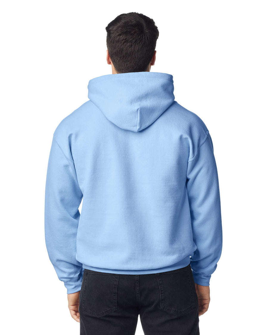 Gildan G185 Heavy Blend Hooded Sweatshirt - Light Blue - model back