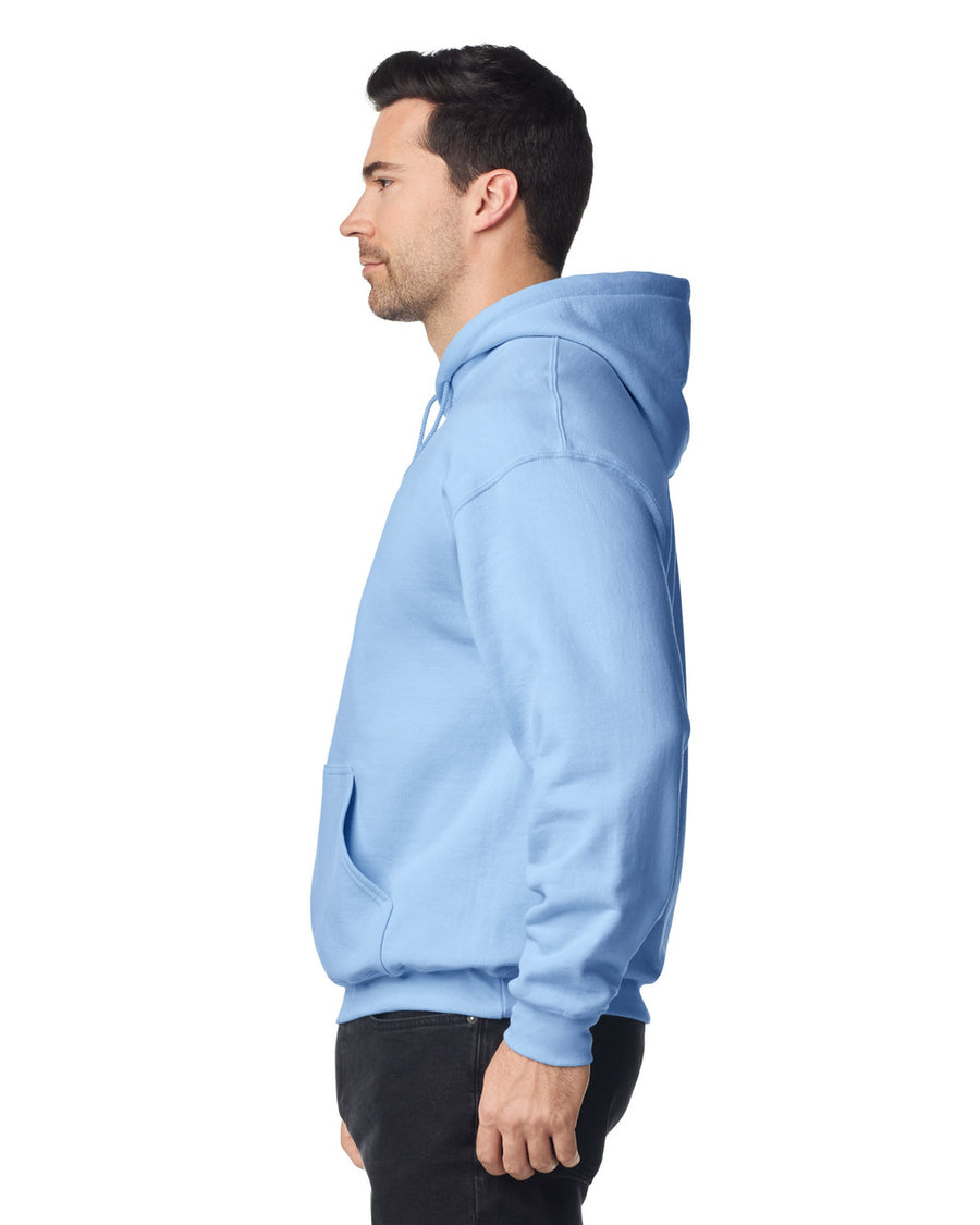 Gildan G185 Heavy Blend Hooded Sweatshirt - Light Blue - model side