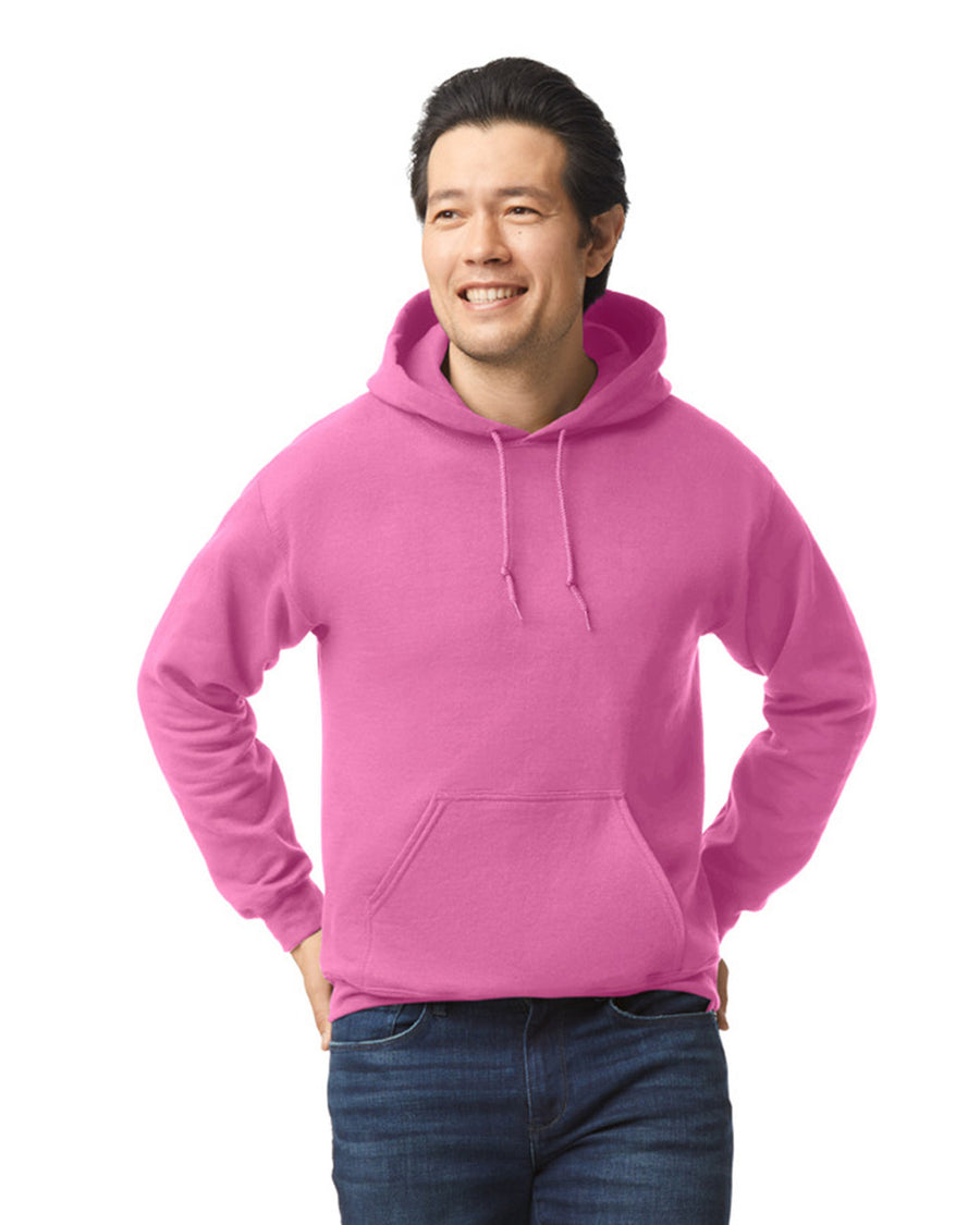 Gildan G185 Heavy Blend Hooded Sweatshirt - Azalea - model front