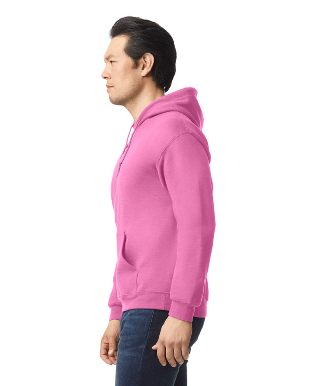 Gildan G185 Heavy Blend Hooded Sweatshirt - Azalea - model side