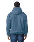 Gildan G185 Heavy Blend Hooded Sweatshirt - Indigo Blue - model back