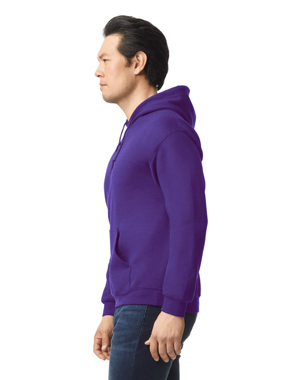 Gildan G185 Heavy Blend Hooded Sweatshirt - Purple - model side