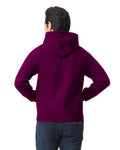 Gildan G185 Heavy Blend Hooded Sweatshirt - Maroon - model back