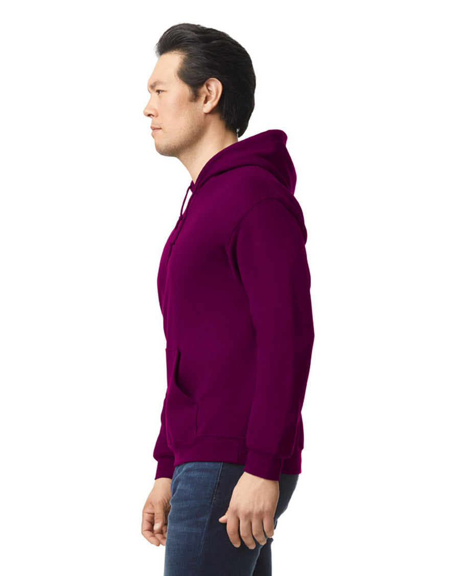 Gildan G185 Heavy Blend Hooded Sweatshirt - Maroon - model side