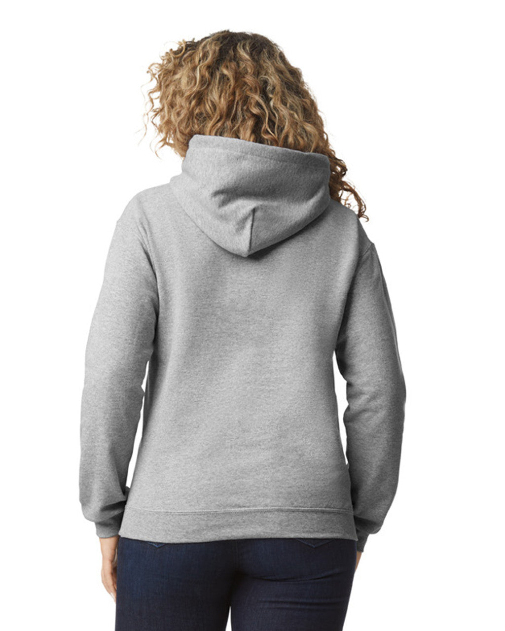 Gildan G185 Heavy Blend Hooded Sweatshirt - Sport Grey - model back
